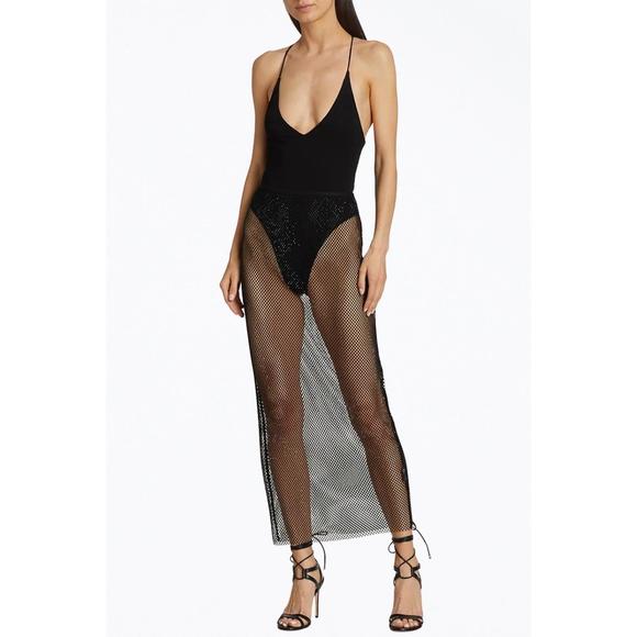 NEW RONNY KOBO simona open-back matte bodysuit in black - Picture 3 of 6
